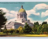 Capitol Building Olympia Washington WA UNP Linen Postcard J17 - £2.10 GBP