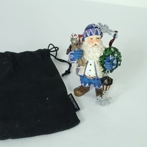 Harvey Lewis Santa South America Christmas Ornament in Black Velveteen Bag New - £20.56 GBP