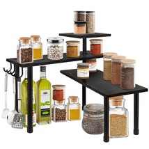 Kitchen Countertop Organizer, 3 Tier Corner Counter Shelf With Metal Hooks, Bath - £35.15 GBP