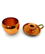 Coppercraft Guild Taunton, Mass. Candle Holder &amp; Cup 2.5 Inches High Vin... - $18.95