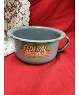 Vintage C. 1920s-30s Federal Glasweld Baby Grey Enamel/Graniteware Potty... - £13.23 GBP