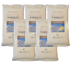 5 pks-NEW Fragrance Free Yardley London 18 ct Per Pk Large disposable wa... - $24.74