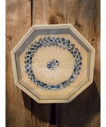 Large Octagonal Shadow Box Blue and White Crochet Dimensional Doily17&quot;x3... - $942.26 MXN