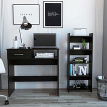 32&quot; Black Computer Desk Desk and Bookshelf Set - $4,080.81 MXN