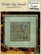 Elizabeth’s Designs October Sky Sampler Cross Stitch Chart Stitch Ct 97x... - $9.64