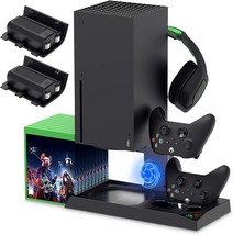 Black Yuanhot Vertical Cooling Stand For Xbox Series X With Dual Controller - £51.95 GBP