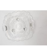 10 In Square Diamond Cut Crystal 3 Footed Serving Tray - $16.49