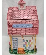 Country Crafts Ceramic Red Roof House Cookie Jar 5 1/2&quot; X 5 1/2&quot; X 10&quot; - €21,39 EUR