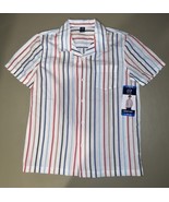 Gap Kids Cabana Shirt Multi Stripe Boys L (10/12) Button Up With Pocket - $20.37 CAD
