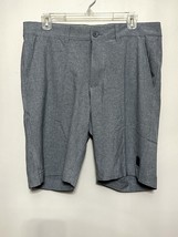 VTG 1946 Men&#39;s Gray Striped Flat Front Micro Fiber Shorts 33&quot; Waist NWOT - £18.38 GBP