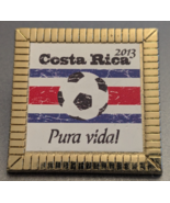 Costa Rica Pura Vida! Soccer / Football Gold Tone Backpack Hat Pin - £12.55 GBP