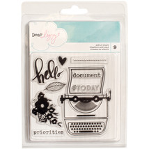 American Crafts Documentary Collection Clear Acrylic Stamps Small Set - £16.15 GBP