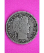 1907 P Barber Liberty Dime Scarce Semi Key Date Silver Coin Free Shippin... - $33.94 CAD