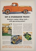 1955 Print Ad Studebaker Pickup Trucks V-8 Engines Comfortable Truck Cab - $16.18