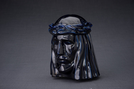 Handmade Cremation Urn for Ashes &quot;The Holy Mother&quot; - Large | Cobalt Metallic - £359.71 GBP+