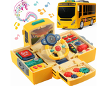 School Bus Toy with Sound and Light, Simulated Steering Wheel   - $64.18