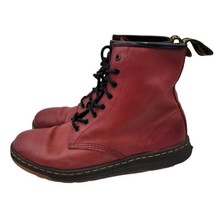 Dr Martens Newton Cherry Red Combat Boots Mens Size 11 Womens 12 - £55.04 GBP