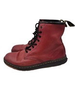 Dr Martens Newton Cherry Red Combat Boots Mens Size 11 Womens 12 - £55.19 GBP