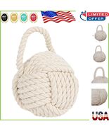 Nautical Rope Knot Door Stop - Stylish Ivory Coastal Decor for Every Home - €35,18 EUR