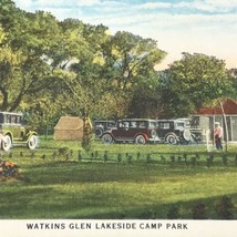 Watkins Glen Lakeside Camp Park Vintage Postcard - $12.00