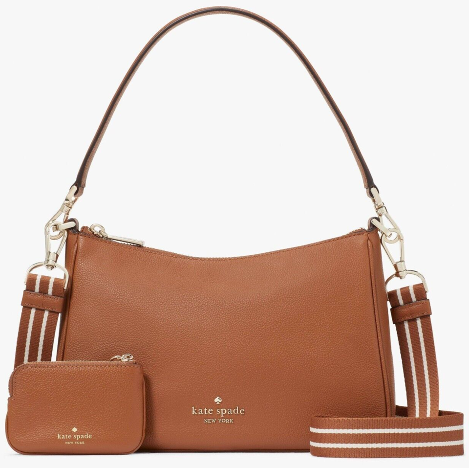 NWB Kate Spade Rosie Shoulder Bag Brown Leather KF086 Gingerbread Gift Bag FS