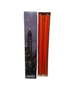 Lenox Tiny Twist Taper 12&quot; Bittersweet Orange Candles Qty 6 #602 Vintage - $11.30