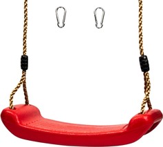 Squirrel Products Plastic Swing Seat with Rope - Red - £22.79 GBP