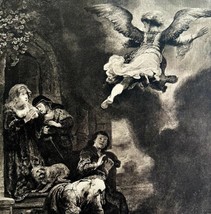 Rembrandt 1944 Angel Leaving Tobias Gravure Style Phaidon Print DWU10 - £79.92 GBP