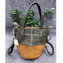 Vintage Pea Bag Niche Design Handbag Hand-Woven Stitching Leather Women&#39;... - $87.00