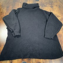Free People Eleven Chunky Turtleneck Tunic Sweater Single Side Slit Size... - £38.69 GBP