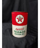 1950s - 5 Quart TEXACO Motor Oil Can Advertising Gas Service Station 9.5... - $89.99