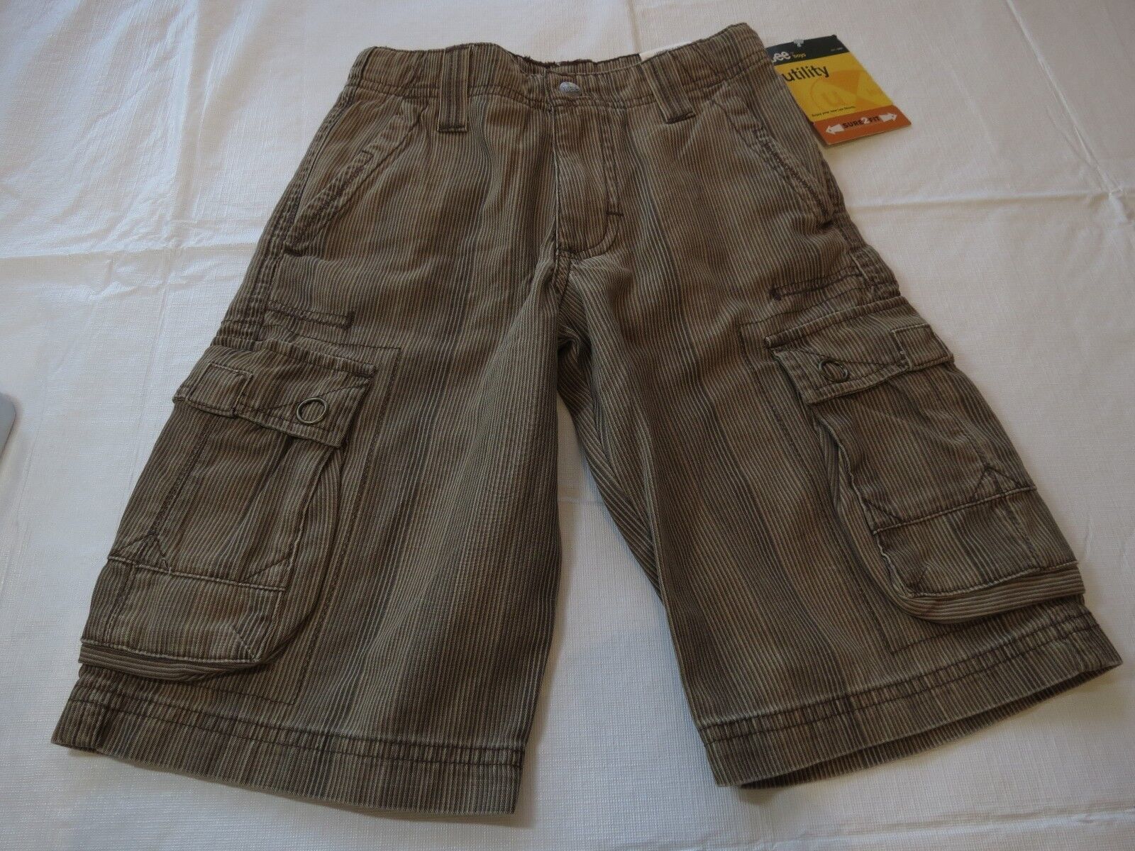 Lee boys shorts NWT cargo utility adjustable waist 7 R regular youth NEW brown - $20.07