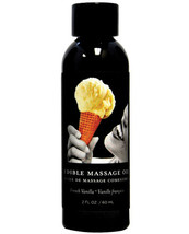 Earthly Body Edible Massage Oil - 2 Oz French Vanilla - £11.93 GBP
