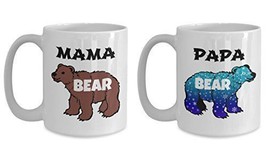 Mama Papa Bear Mugs - Bear Mug Set - Fun Anniversary, Birthday or Holiday Coffee - £17.29 GBP
