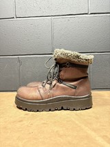 Vintage Skechers Y2K 90’s Chunky Brown Leather Platform Boots Women’s Sz 9 - £48.07 GBP