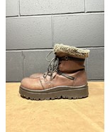Vintage Skechers Y2K 90’s Chunky Brown Leather Platform Boots Women’s Sz 9 - £47.37 GBP