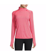 Xersion Women&#39;s Mock Neck Pull Over Long Sleeve Shirt Red Med. Tall Athl... - $30.48 CAD