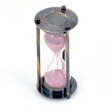 Brass Hourglass Personalized 3 Minutes Sand Timer For Home &amp; Office Decoration - £17.61 GBP