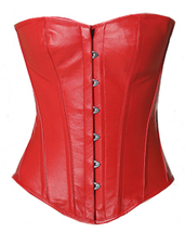 Overbust bustier boned steel spiral victorian Gothic red corset - £43.16 GBP+