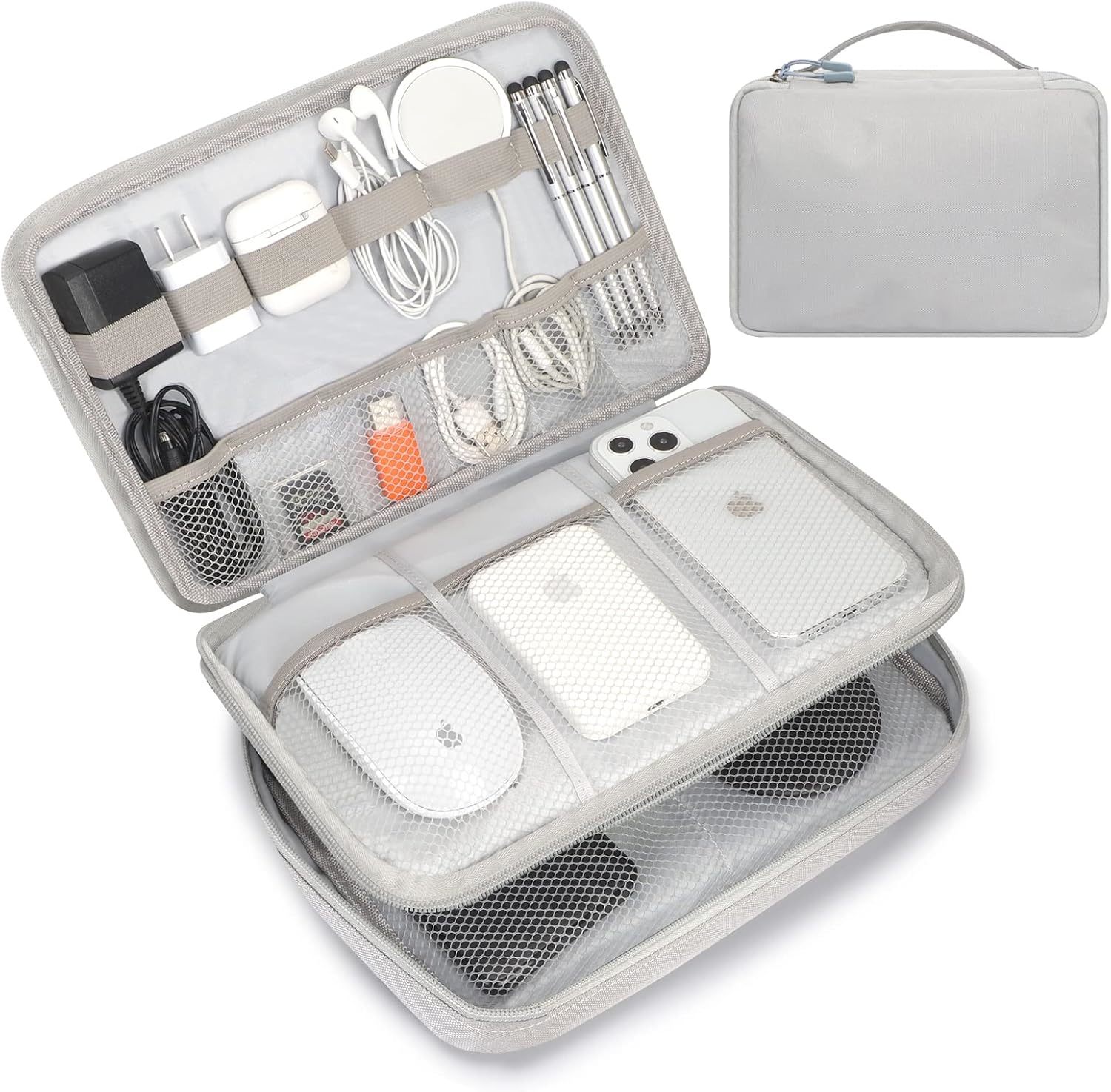 Fyy Electronic Organizer, Travel Cable Organizer Bag Pouch Electronic, Grey - $29.96