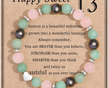 13Th Birthday Gifts for Women Girls Natural Stone Bracelet 13 Year Old G... - $25.17
