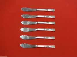 Classic Rose by Reed and Barton Sterling Silver Trout Knife Set 6pc HHWS Custom - £331.58 GBP