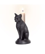 Alchemy Gothic V113 Faust&#39;s Familiar Candle stick Holder Cat Decor Wicke... - £21.06 GBP