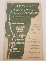 AG Dewey&#39;s Country Woolens Made in Vermont Advertising Postcard Unposted - £9.13 GBP