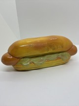 Vintage Collectible 1978 CARA Creations HOT DOG on BUN Coin Bank *READ* 10” long - £18.34 GBP