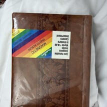 Clarity Leatherette Floral Brown Photo Album 100 Magnetic 10 Sheets 20 P... - $13.90