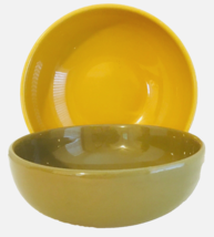 Anfora Serving Bowls Set of 2: Yellow 3.5&quot;H, 8.5&quot;W, Green 3&quot;H, 7.5&quot;W Mex... - £21.33 GBP
