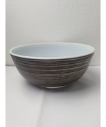 Vintage PYREX Terra 404 Matte Brown Tan Striped 4 QT Mixing Bowl 10 1/2 in - $900.60 MXN