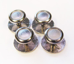 Vintage Lot Of Four Costume Silver Shirt Studs - $9.89