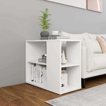 Modern Wooden Living Room Side End Sofa Table With Open Storage Shelves Wood - £32.65 GBP+